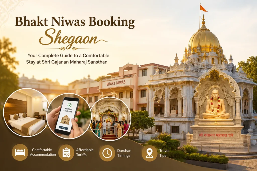 Bhakt Niwas booking guide Shegaon - accommodation, tariffs, Darshan timings, travel tips