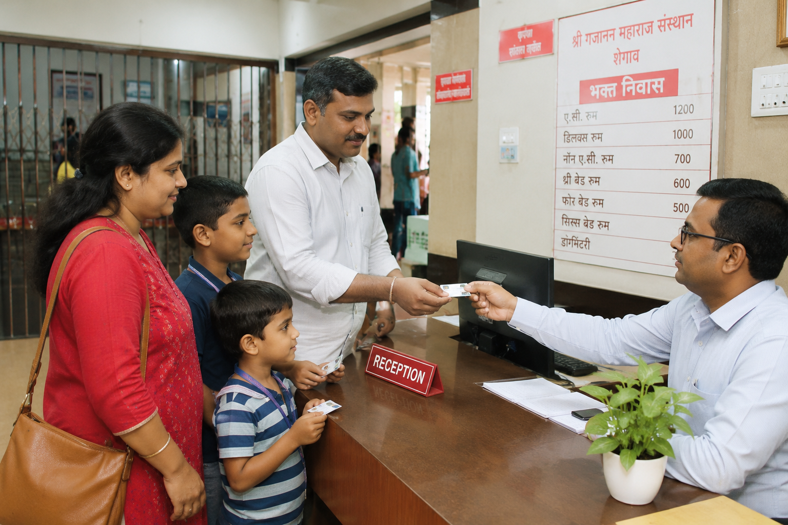 advance Bhakt Niwas booking during Prakat Din check-in