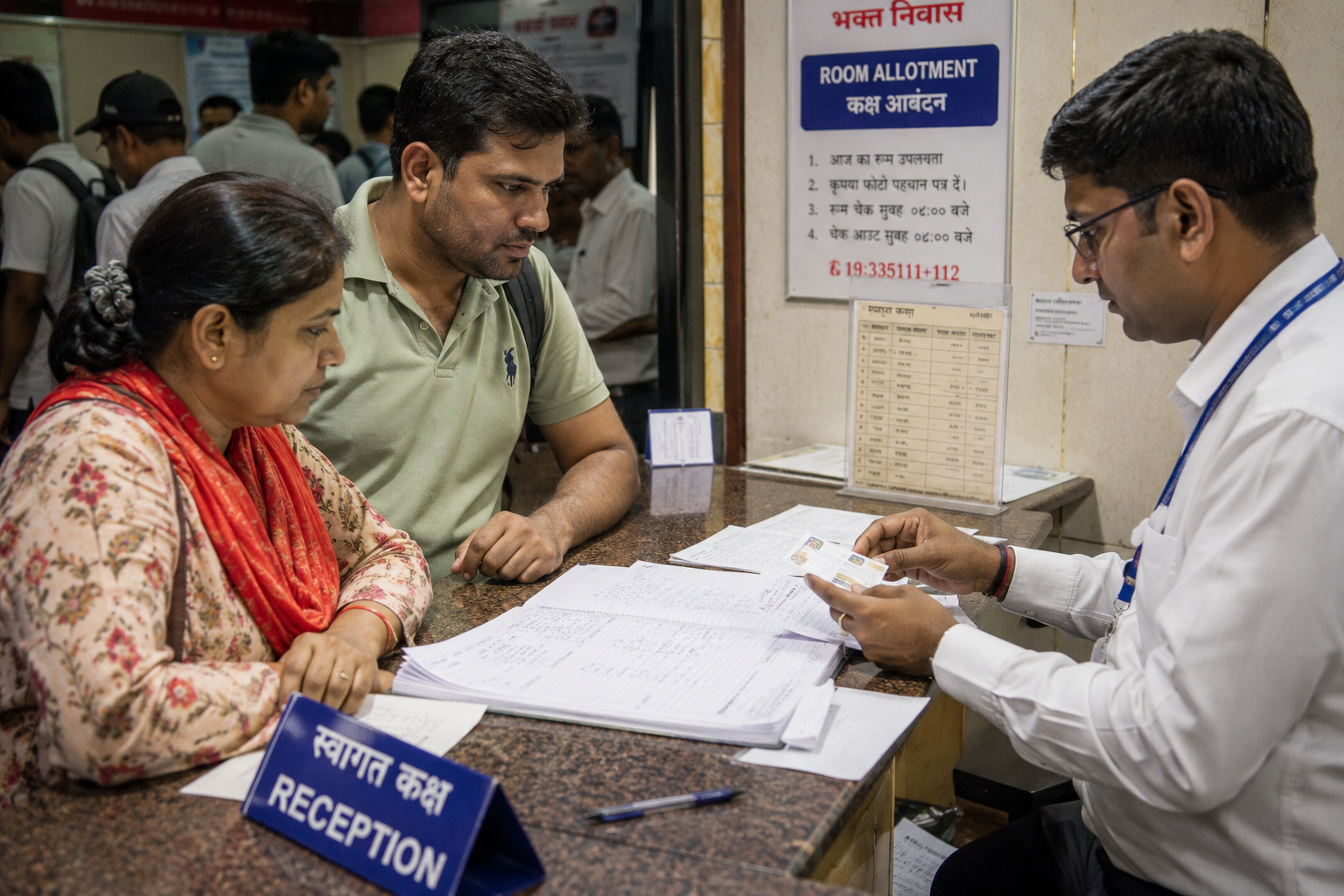 Shegaon Bhakt Niwas room allotment for group pilgrims