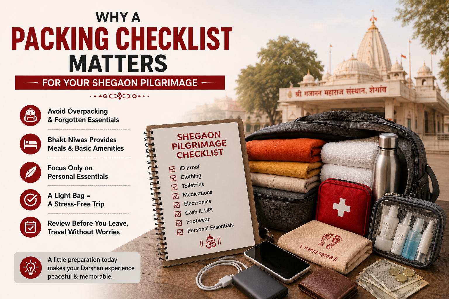 Shegaon-pilgrimage-packing-checklist