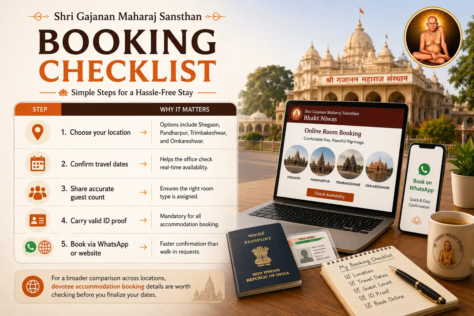 shegaon bhakta niwas booking