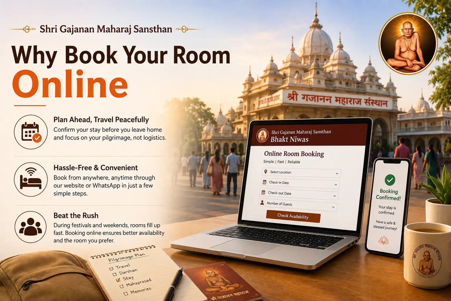 shri gajanan maharaj sansthan shegaon booking