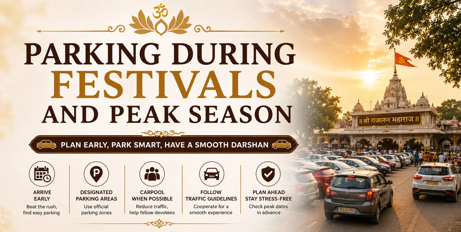 Parking Facility Shegaon Guide for Devotees by Car