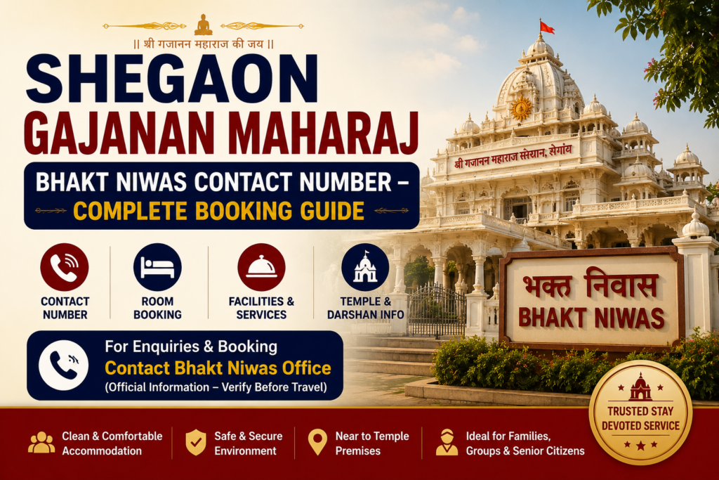 Shegaon Gajanan Maharaj Bhakt Niwas Contact Number